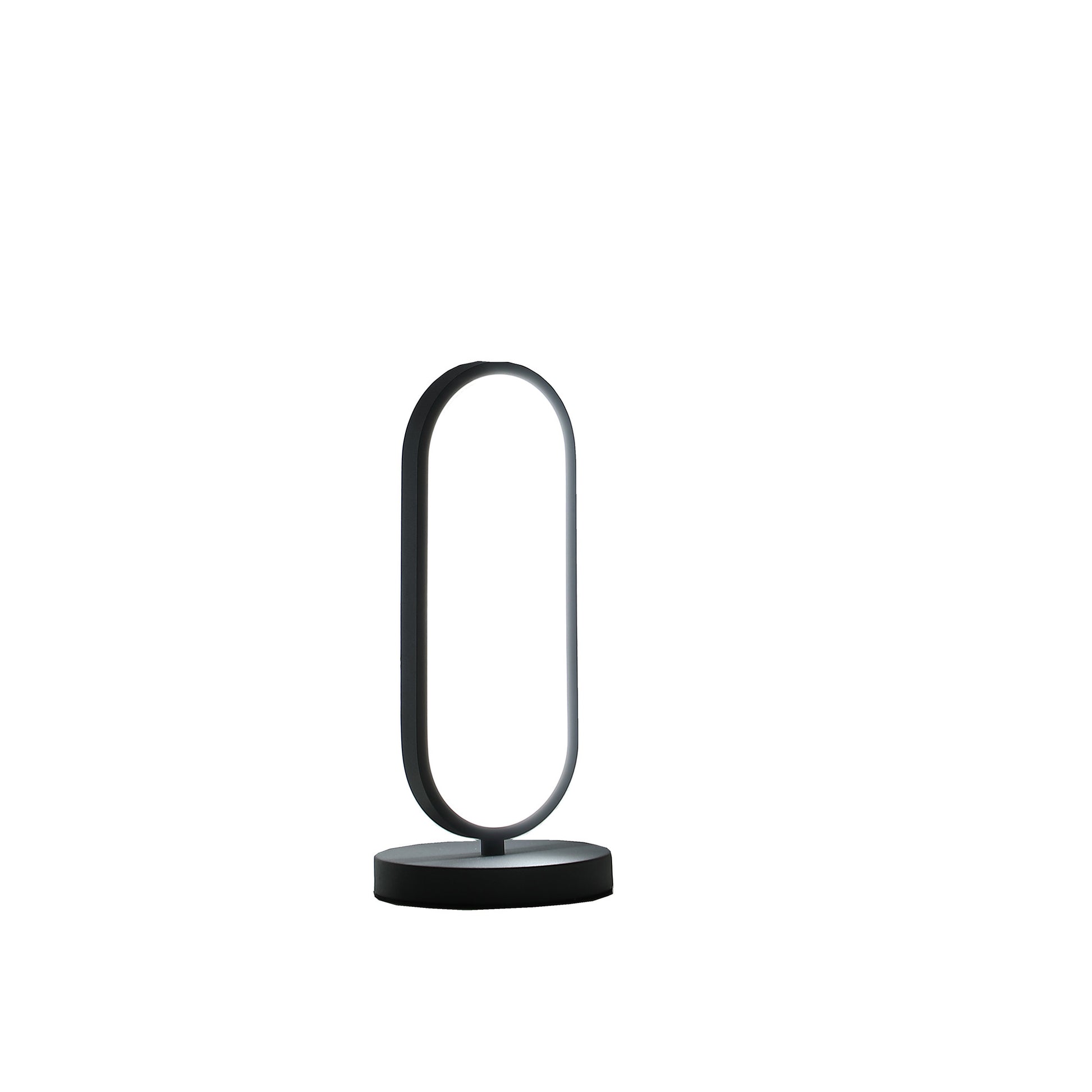 14" Black Metal Desk LED Table Lamp-1
