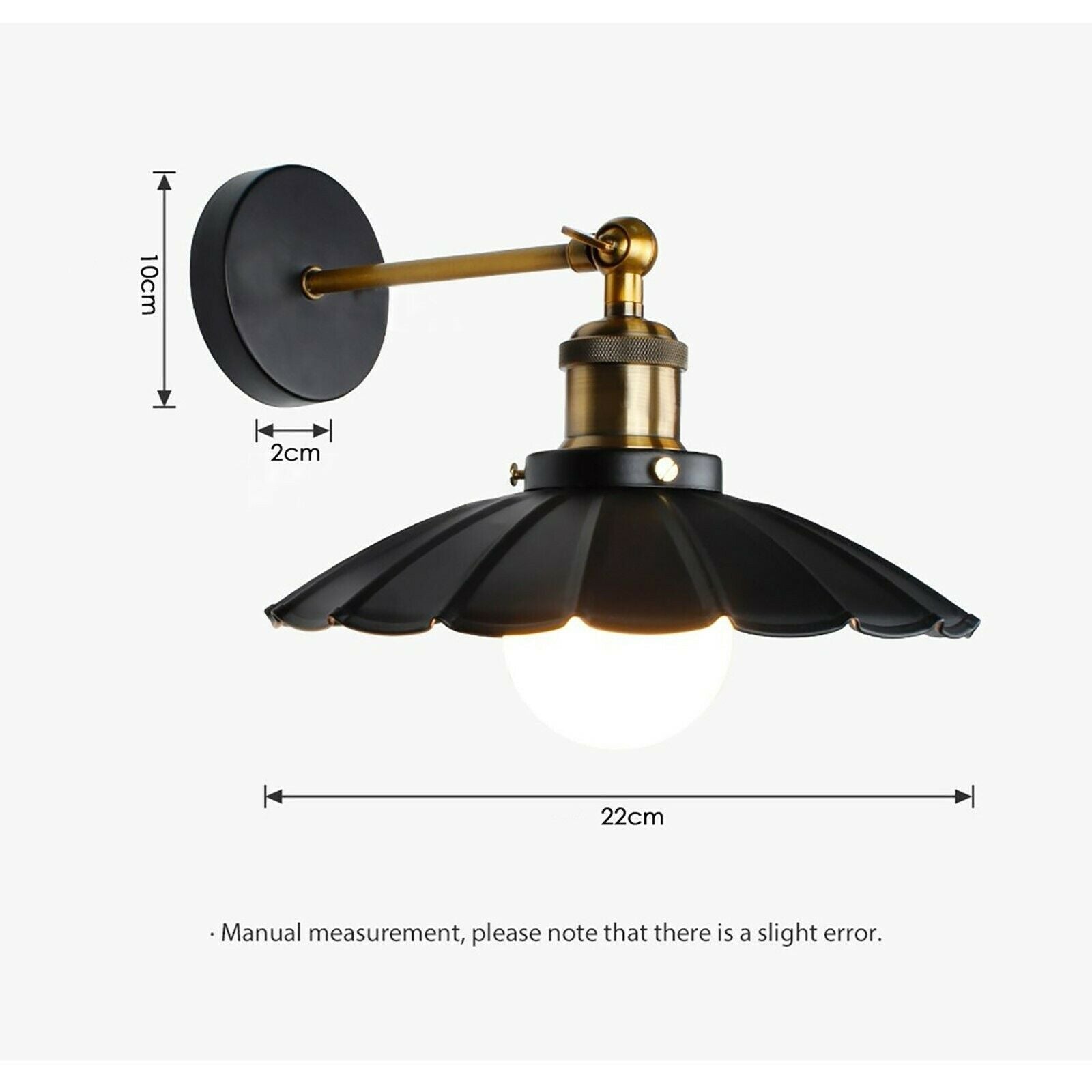 Black Wall Lights Modern Wall Lamp with Shade ~2117-2