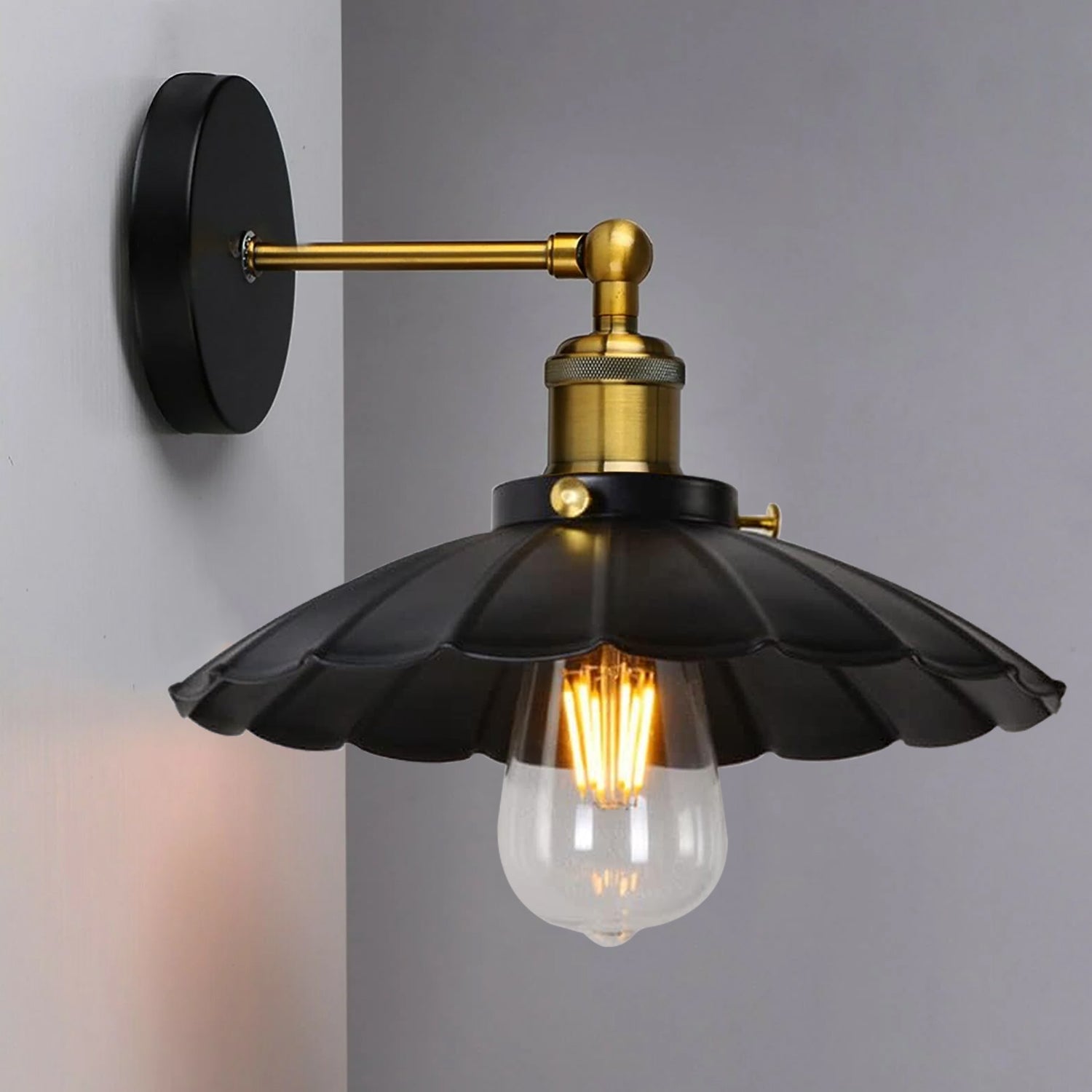 Black Wall Lights Modern Wall Lamp with Shade ~2117-0